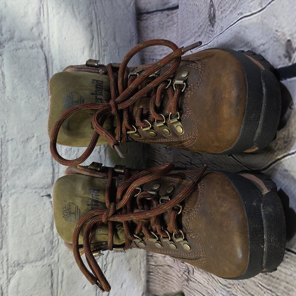 Timberland Euro Hiker Women's Boots Olive and Brown Sz 7 - Picture 11 of 13